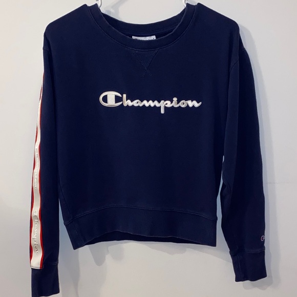 Champion Blue Sweatshirt with Red and White Accents Size XS - Picture 1 of 9